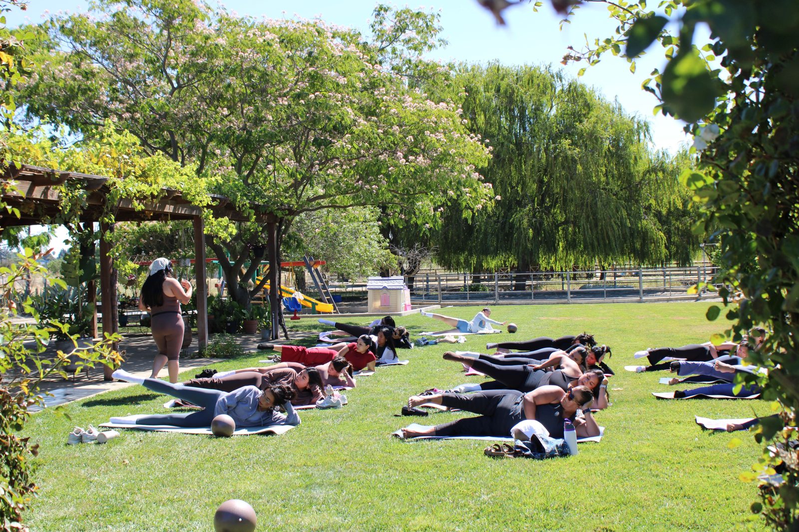 Briana teaching a Pilates class